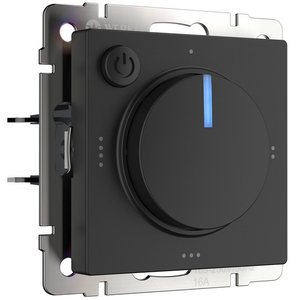 Изображение товара Терморегулятор электромеханический для теплого пола встраиваемый с подсветкой (черный) Werkel W1151108 (a051624)