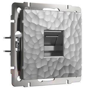 Изображение товара Розетка встраиваемая Ethernet RJ-45 (hammer серебряный) Werkel W1281006 (a052071)