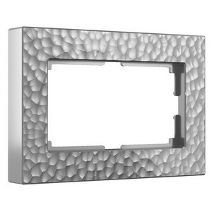 Изображение товара Рамка для двойной розетки Hammer (серебряный) Werkel W0082406 (a052534)