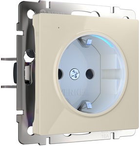 Изображение товара Розетка встраиваемая с подсветкой (слоновая кость) Werkel W1171403 (a054522)