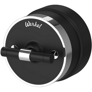 Изображение товара Переключатель / выключатель одноклавишный Vintage (черный матовый/хром) Werkel W5812051 (a055914)