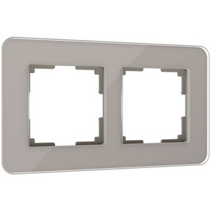 Изображение товара Рамка на 2 поста Elite (дымчатый, стекло) Werkel W0022417 (a057875)
