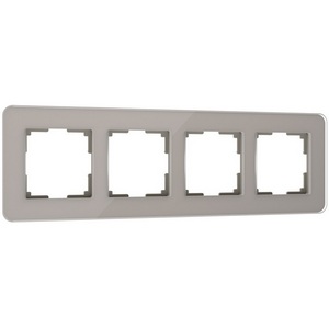 Изображение товара Рамка на 4 поста Elite (дымчатый, стекло) Werkel W0042417 (a057877)