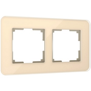 Изображение товара Рамка на 2 поста Elite (айвори, стекло) Werkel W0022443 (a057883)