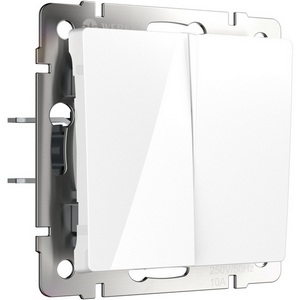 Изображение товара Перекрестный выключатель двухклавишный (белый) Werkel W1123001 (a058432)