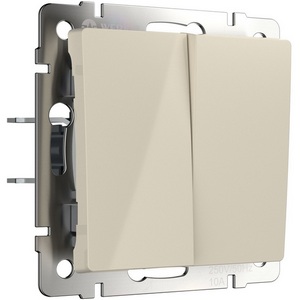 Изображение товара Перекрестный выключатель двухклавишный (слоновая кость) Werkel W1123003 (a058434)