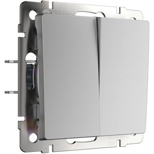 Изображение товара Перекрестный переключатель двухклавишный (серебряный) W1123008 Werkel (a058435)