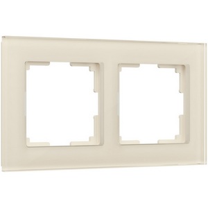 Изображение товара Рамка на 2 поста Favorit (молочный, стекло) Werkel W0021141 (a058814)