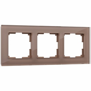 Изображение товара Рамка на 3 поста Favorit (латте, стекло) Werkel W0031142 (a058820)
