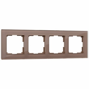 Изображение товара Рамка на 4 поста Favorit (латте, стекло) Werkel W0041142 (a058821)