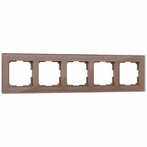Изображение товара Рамка на 5 постов Favorit (латте, стекло) Werkel W0051142 (a058822)