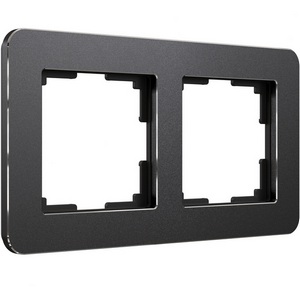 Изображение товара Рамка на 2 поста Platinum (черный алюминий) Werkel W0022608 (a059213)