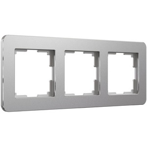 Изображение товара Рамка на 3 поста Platinum (алюминий) Werkel W0032606 (a059215)