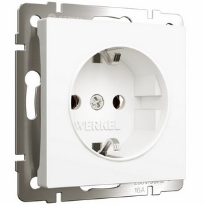 Изображение товара Розетка с заземлением (белый матовый) Werkel W1171061 (a059265)