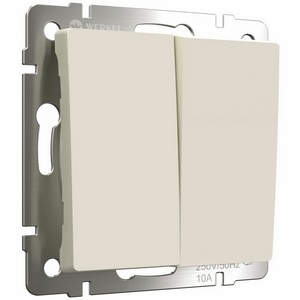 Изображение товара Выключатель двухклавишный (айвори матовый) Werkel W1120062 (a059280)