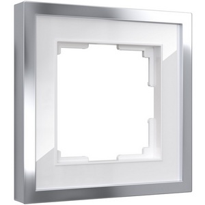 Изображение товара Рамка на 1 пост Baguette (белый/серебро) Werkel W0012850 (a060227)