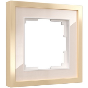 Изображение товара Рамка на 1 пост Baguette (айвори/латунь) Werkel W0012851 (a060233)