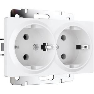 Изображение товара Розетка двойная с заземлением (белый матовый) Werkel W1172061 (a062410)