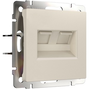 Изображение товара Розетка двойная Ethernet RJ-45 (айвори матовый) Werkel W1181162 (a062429)