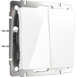 Изображение товара Выключатель двухклавишный с самовозвратом (белый) Werkel W1122401 (a062572)