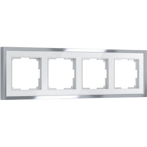 Изображение товара Рамка на 4 поста Baguette (белый/серебро) Werkel W0042850 (a062782)
