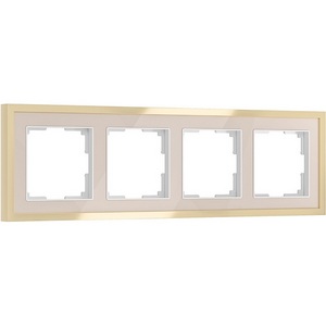Изображение товара Рамка на 4 поста Baguette (айвори/латунь) Werkel W0042851 (a062783)