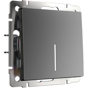 Изображение товара Выключатель встраиваемый одноклавишный с подсветкой (графит матовый) Werkel W1110164 (a063096)