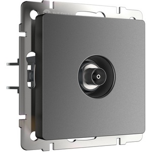Изображение товара ТВ-розетка встраиваемая оконечная (графит матовый) Werkel W1183064 (a063109)