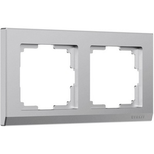 Изображение товара Рамка на 2 поста (серебряный матовый) Werkel W0021865 (a063454)