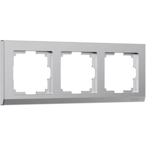 Изображение товара Рамка на 3 поста (серебряный матовый) Werkel W0031865 (a063455)