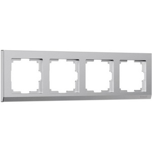 Изображение товара Рамка на 4 поста (серебряный матовый) Werkel W0041865 (a063456)