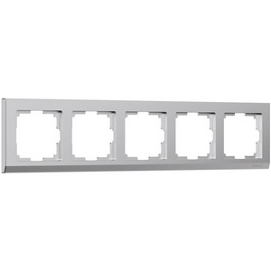 Изображение товара Рамка на 5 постов (серебряный матовый) Werkel W0051865 (a063457)