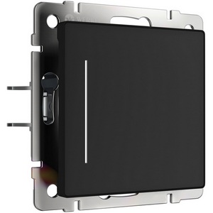 Изображение товара Сенсорный выключатель одноклавишный встраиваемый с подсветкой (черный) Werkel W4512008 (a063601)