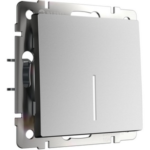 Изображение товара Выключатель встраиваемый одноклавишный с подсветкой (серебряный матовый) Werkel W1110165 (a063607)