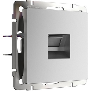Изображение товара Розетка встраиваемая Ethernet RJ-45 (серебряный матовый) Werkel W1181065 (a063620)