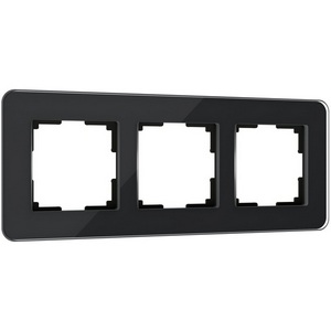 Изображение товара Рамка на 3 поста (черный, стекло) Werkel W0032448 (a063821)