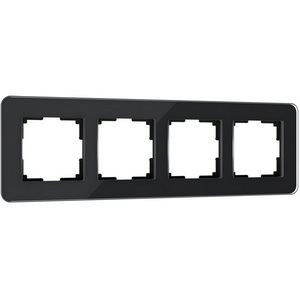 Изображение товара Рамка на 4 поста (черный, стекло) Werkel W0042448 (a063822)