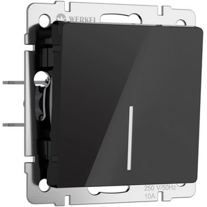 Изображение товара Выключатель встраиваемый одноклавишный с подсветкой (черный акрил) Werkel W1110148 (a064025)