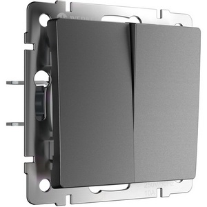 Изображение товара Перекрестный выключатель встраиваемый двухклавишный (графит матовый) Werkel W1123064 (a064032)