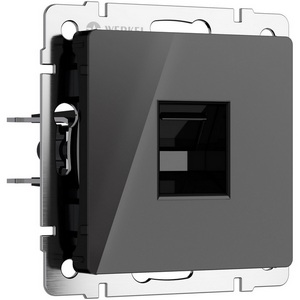 Изображение товара Розетка встраиваемая Ethernet RJ-45 (черный акрил) Werkel W1181048 (a064046)