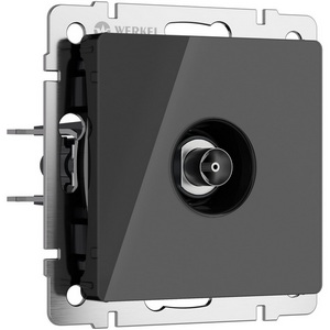 Изображение товара ТВ-розетка встраиваемая оконечная (черный акрил) Werkel W1183048 (a064047)