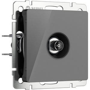 Изображение товара ТВ-розетка встраиваемая оконечная (графит акрил) Werkel W1183044 (a064096)