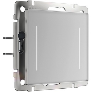 Изображение товара Умный сенсорный выключатель встраиваемый двухклавишный с подсветкой (серебряный) Wi-Fi Werkel W4523006 (a064144)