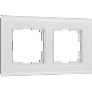 Изображение товара Рамка на 2 поста (белый, стекло soft-touch) Werkel W0023101 (a064565)