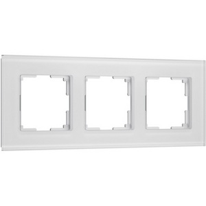 Изображение товара Рамка на 3 поста (белый, стекло soft-touch) Werkel W0033101 (a064566)