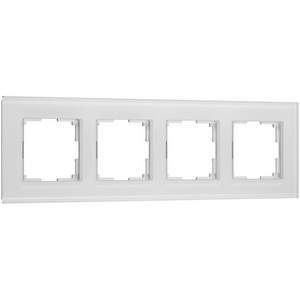 Изображение товара Рамка на 4 поста (белый, стекло soft-touch) Werkel W0043101 (a064567)