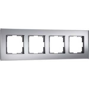 Изображение товара Рамка на 4 поста (серебряный, стекло soft-touch) Werkel W0043106 (a064571)
