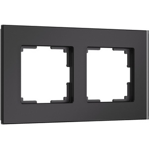 Изображение товара Рамка на 2 поста (черный, стекло soft-touch) Werkel W0023108 (a064573)