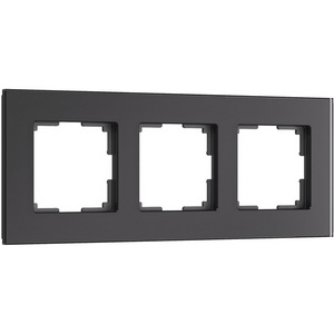 Изображение товара Рамка на 3 поста (черный, стекло soft-touch) Werkel W0033108 (a064574)