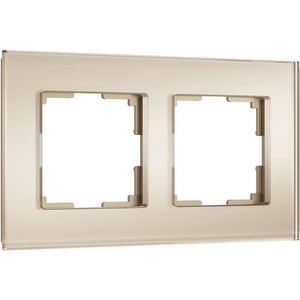 Изображение товара Рамка на 2 поста (шампань, стекло soft-touch) Werkel W0023111 (a064577)